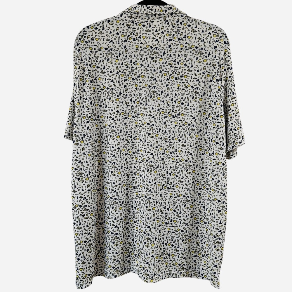 Hawke & Co Performance Golf Polo Shirt Mens XL Southern AOP BBQ Print Stretch - Picture 3 of 6